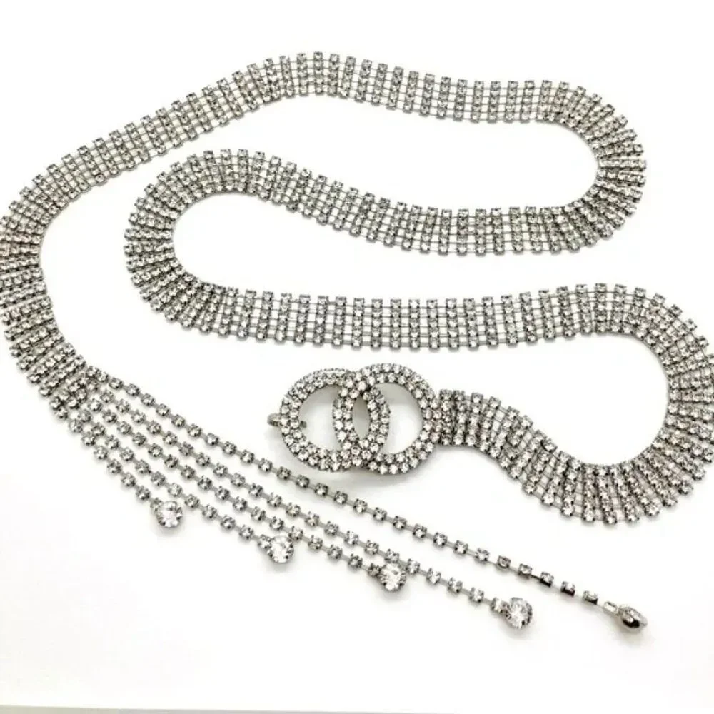 Sparkling Crystal Waist Belt OS NWT